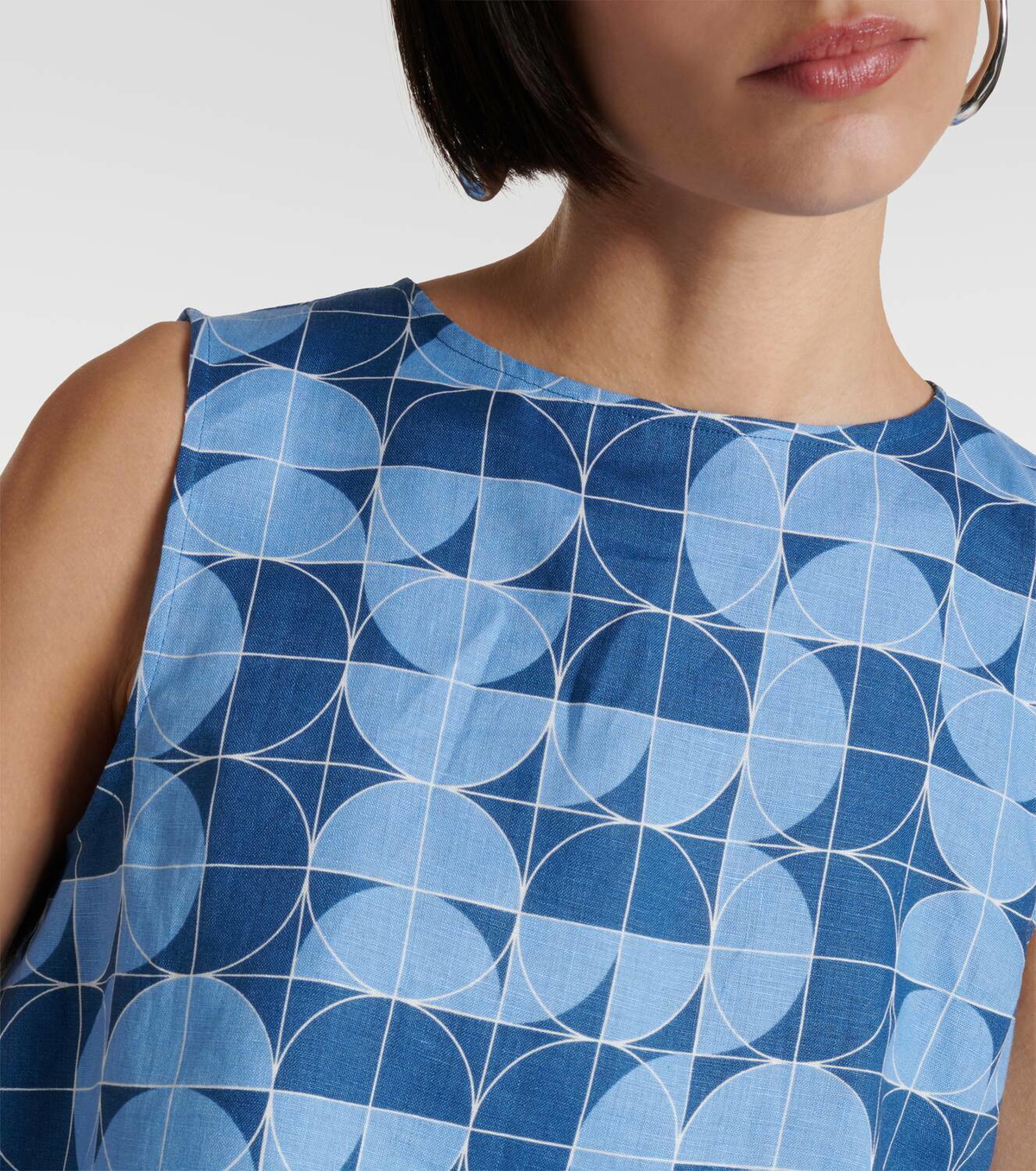 Max Mara Giusy printed linen top Max Mara
