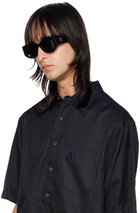 LINDA FARROW Black Debbie Sunglasses