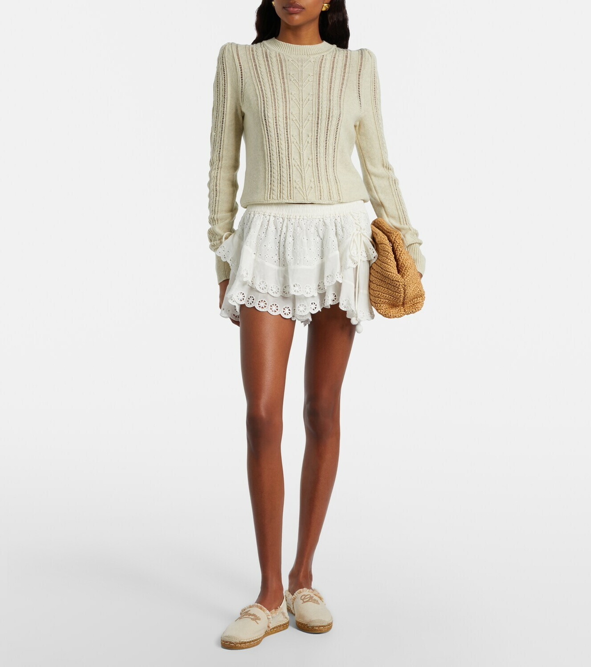 Jimmy Choo Avi embroidered canvas espadrilles
