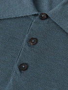 Purdey - Tantallon Slim-Fit Merino Wool Polo Shirt - Blue