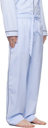 Tekla Blue Sateen Pyjama Pants