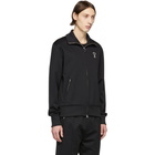 AMI Alexandre Mattiussi Black Ami De Coeur Zip Track Jacket