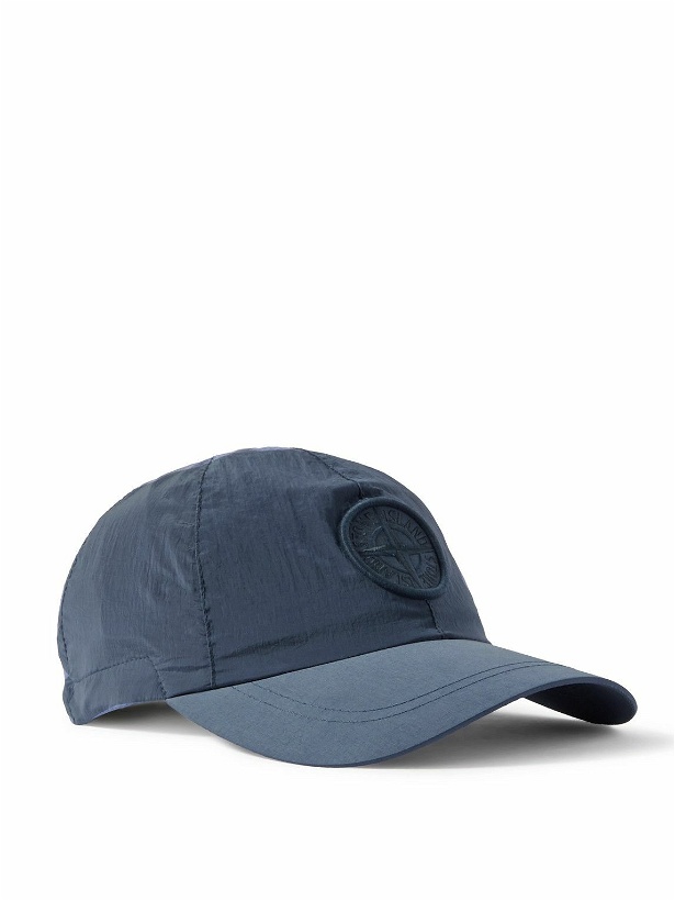 Photo: Stone Island - Logo-Embroidered Shell Baseball Cap - Blue
