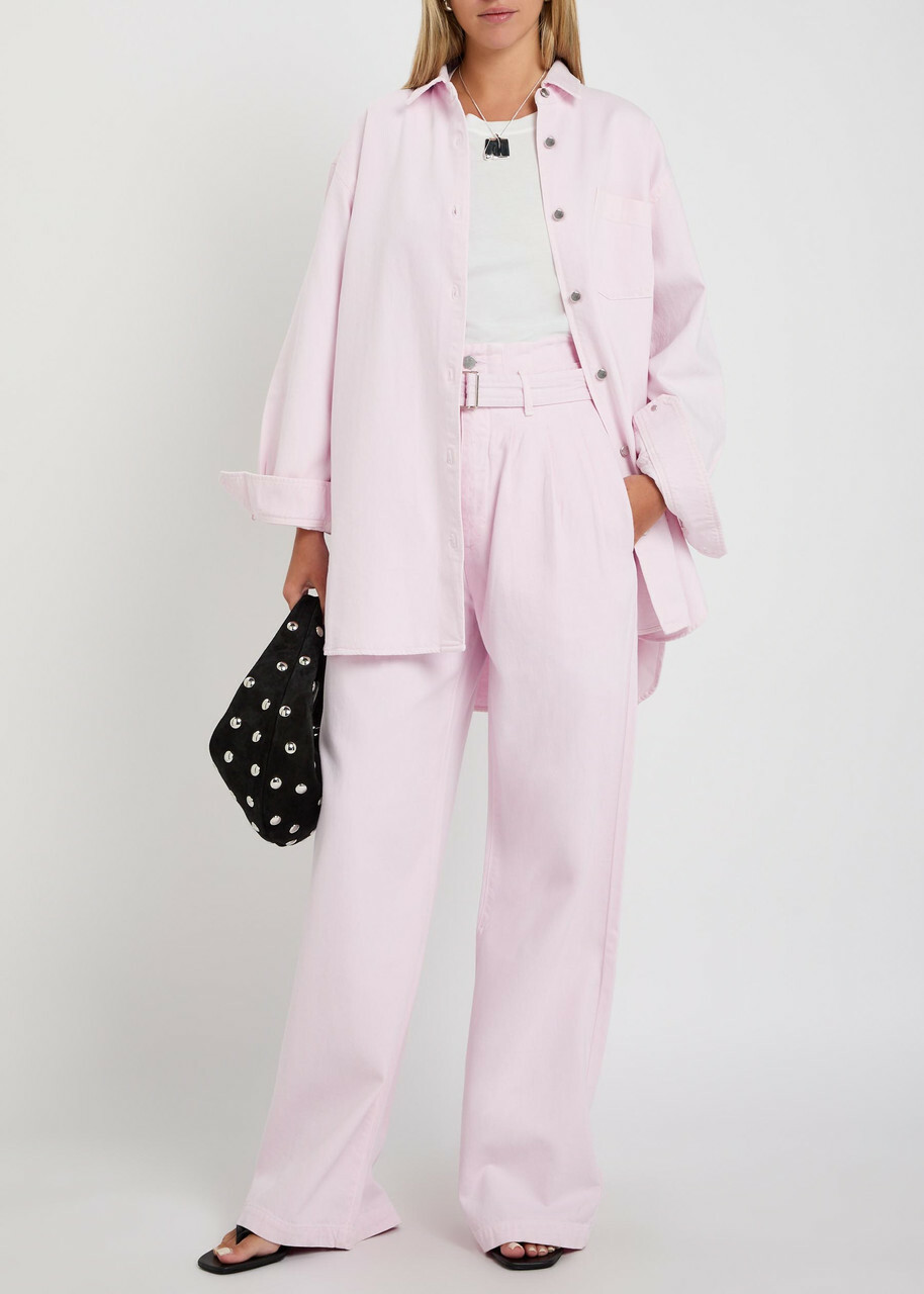 Agolde X Maria Mcmanus Denim Shirt Pink