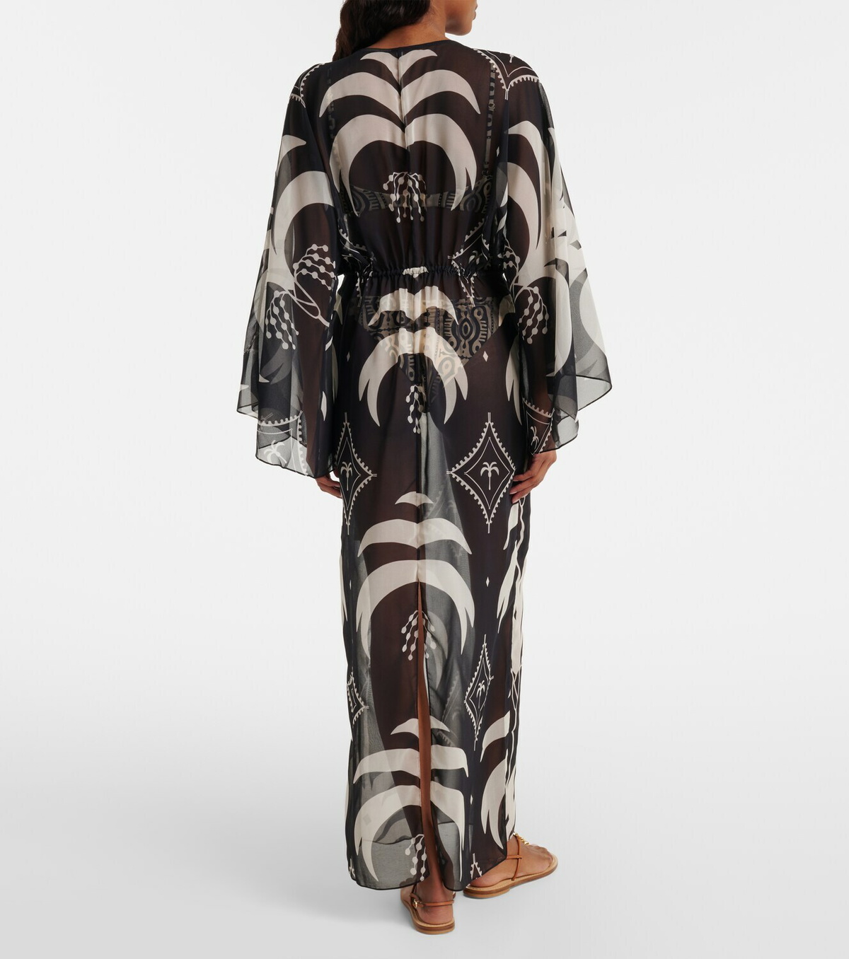 Johanna Ortiz Printed sheer beach cover-up