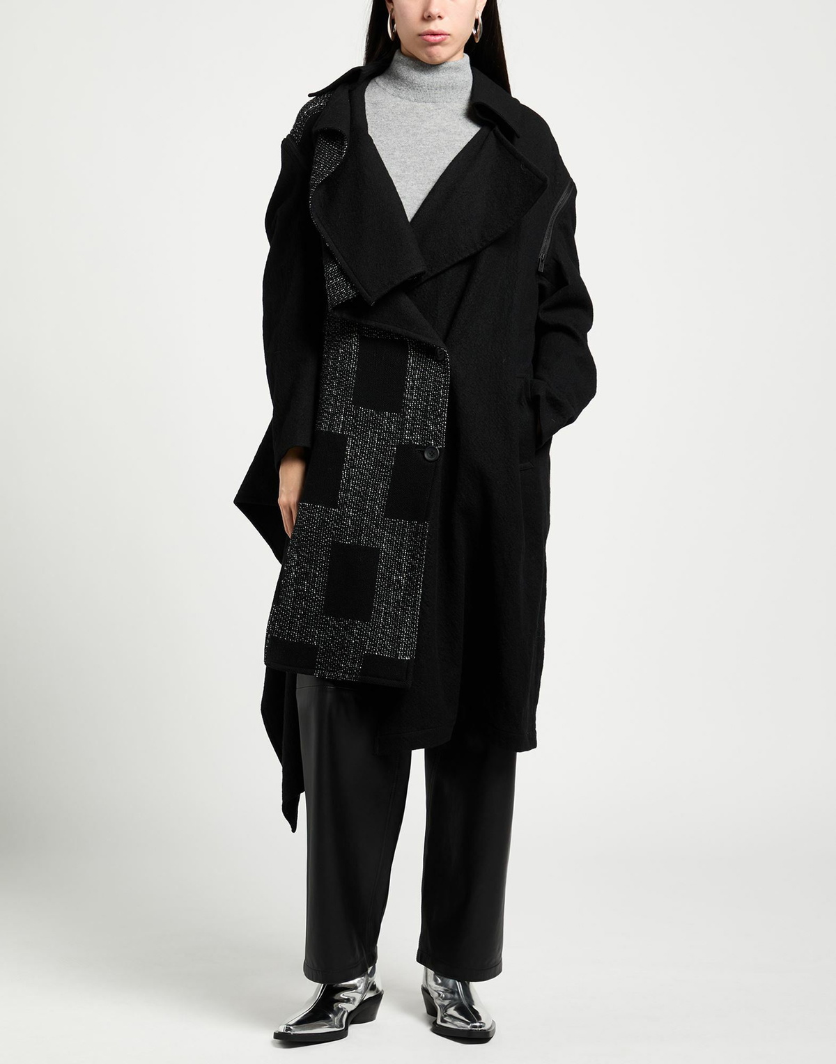 Yohji Yamamoto Womens Coat in Black