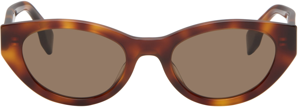 Fendi Brown Lettering Sunglasses