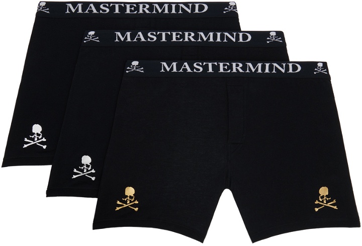 Photo: mastermind WORLD Three-Pack Black Boxers