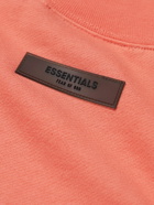 FEAR OF GOD ESSENTIALS - Logo-Flocked Cotton-Blend Jersey Sweatshirt - Orange