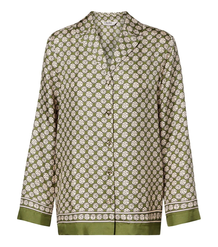 Photo: 'S Max Mara Printed silk twill shirt