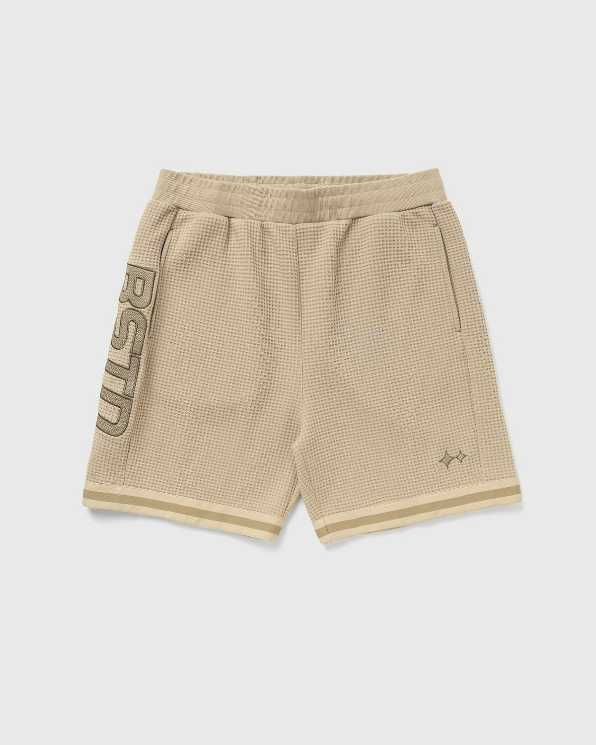 Bstn Brand Warmup Waffle Light Shorts Beige - Mens - Casual Shorts/Sport & Team Shorts