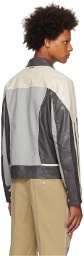 C2H4 Gray Nuage Faux-Leather Jacket