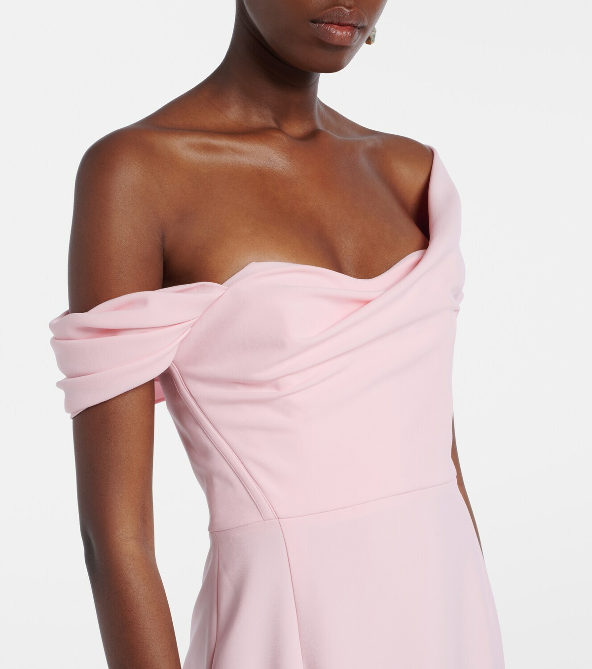 Carolina Herrera Sofia crêpe bustier gown