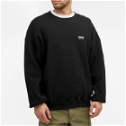 Neighborhood Men's Waffle Crew Sweater in Black