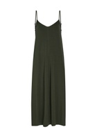 Eileen Fisher Lantern Jersey Midi Dress Dark Green