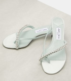 Jimmy Choo Dila 35 leather and satin thong sandals