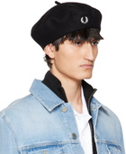 Fred Perry Black Wool Beret