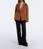 Chloé Double-breasted oversized wool-blend peacoat