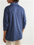 120% - Linen Polo Shirt - Blue