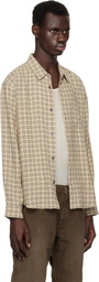 John Elliott Beige Cloak Button Up Shirt