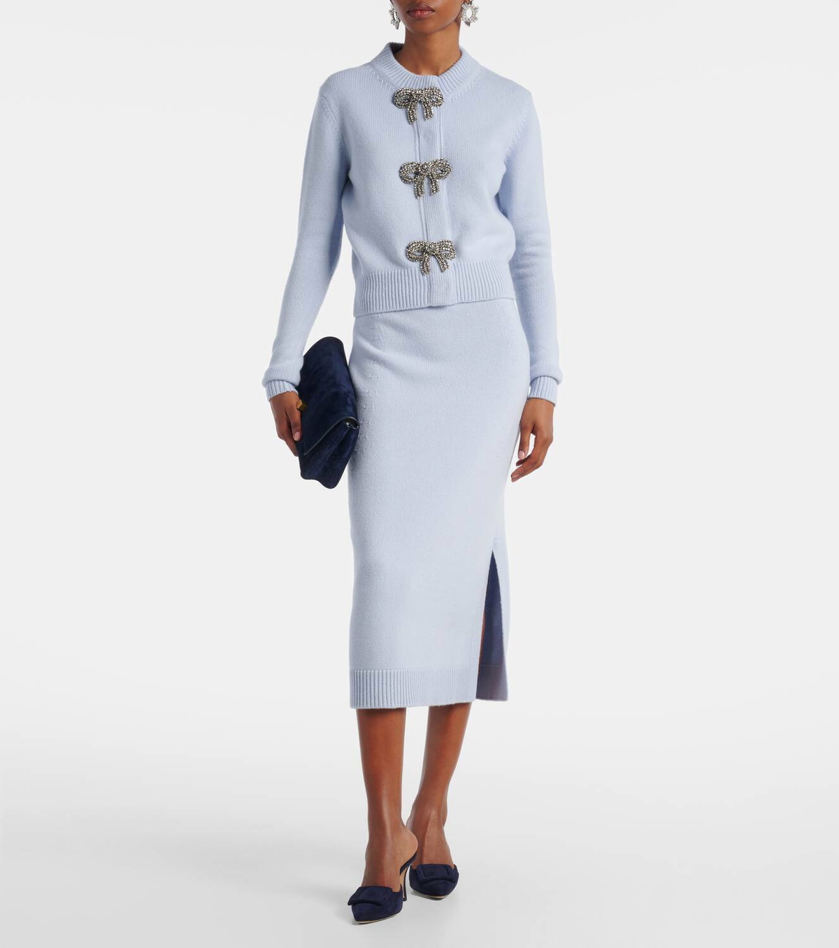 Carolina Herrera Wool and cashmere pencil skirt