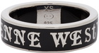 Vivienne Westwood Silver & Black Conduit Street Ring