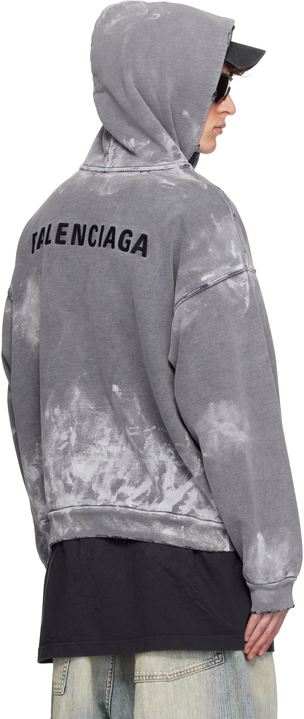 パーカー・フーディ Balenciaga Gradient Textured Medium Fit Hoodie Balenciaga Balenciaga Back Hoodie Medium Fit | Saks Fifth Avenue