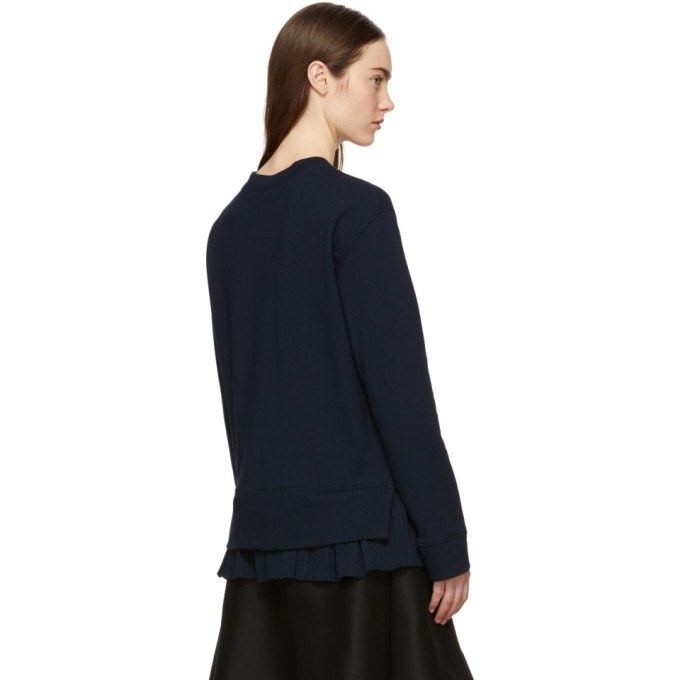 Cedric Charlier Navy Frill Sweatshirt