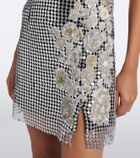 Là Fuori Shell sequined chainmail minidress
