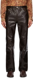 Séfr Burgundy Eito Leather Pants