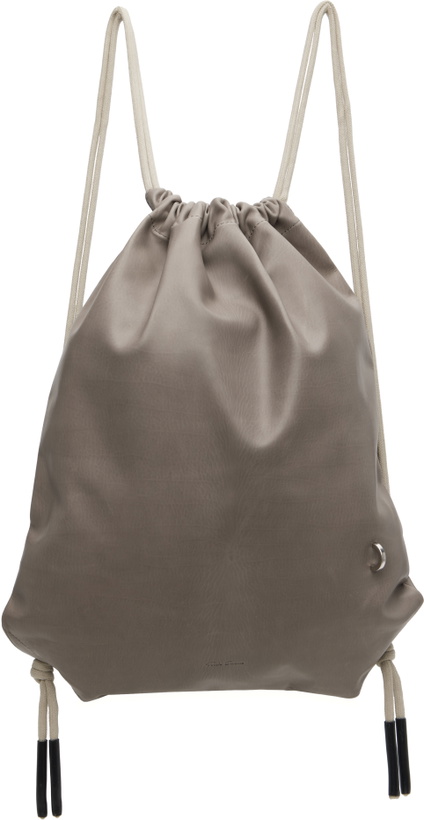 Photo: Rick Owens Gray & Off-White Concordians Drawstring Backpack