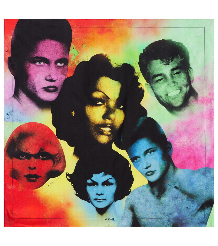 Photo: Versace Printed silk twill scarf
