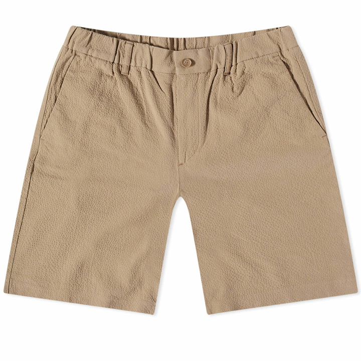 Photo: NN07 Men's Theodor Seersucker Short in Greige