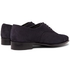 Kingsman - George Cleverley Whole-Cut Suede Oxford Shoes - Navy