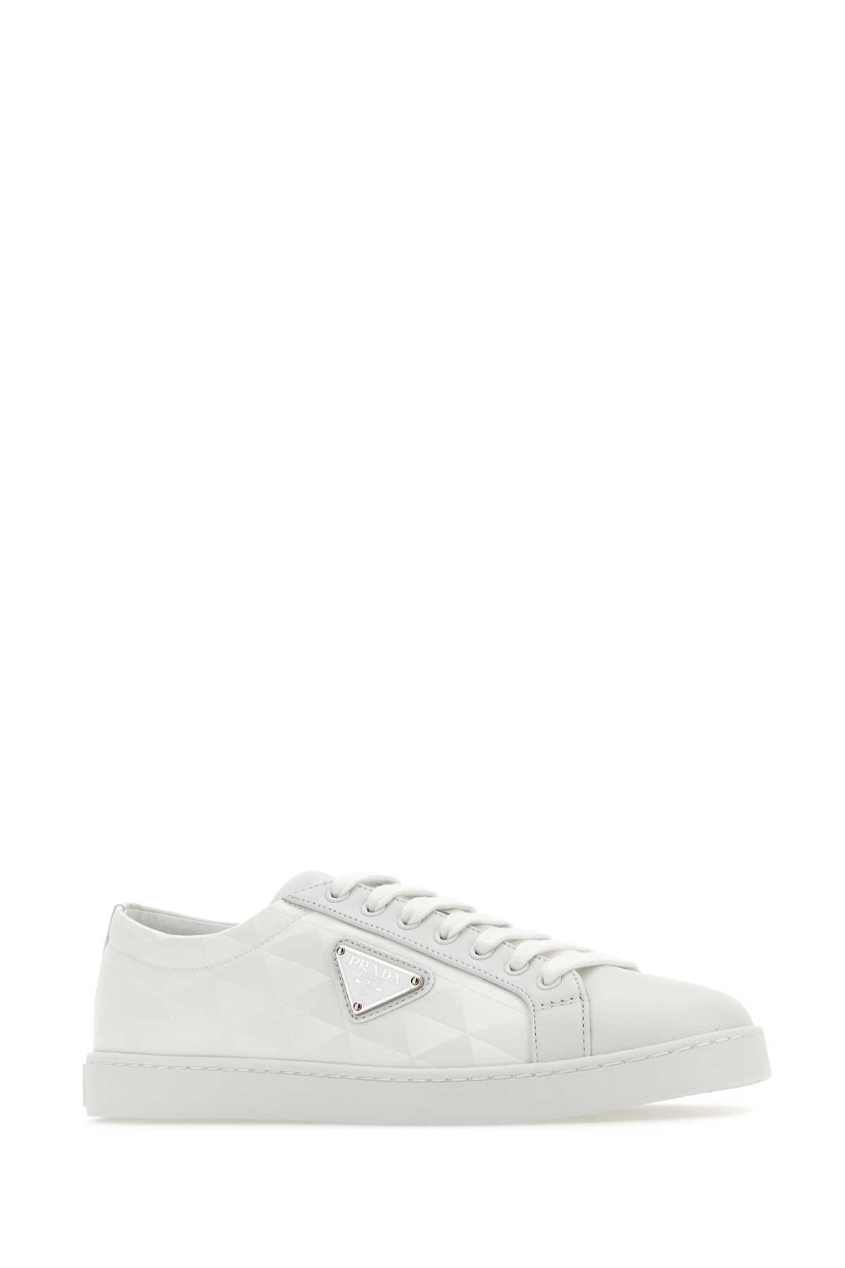 Prada Nylon And Leather Sneakers