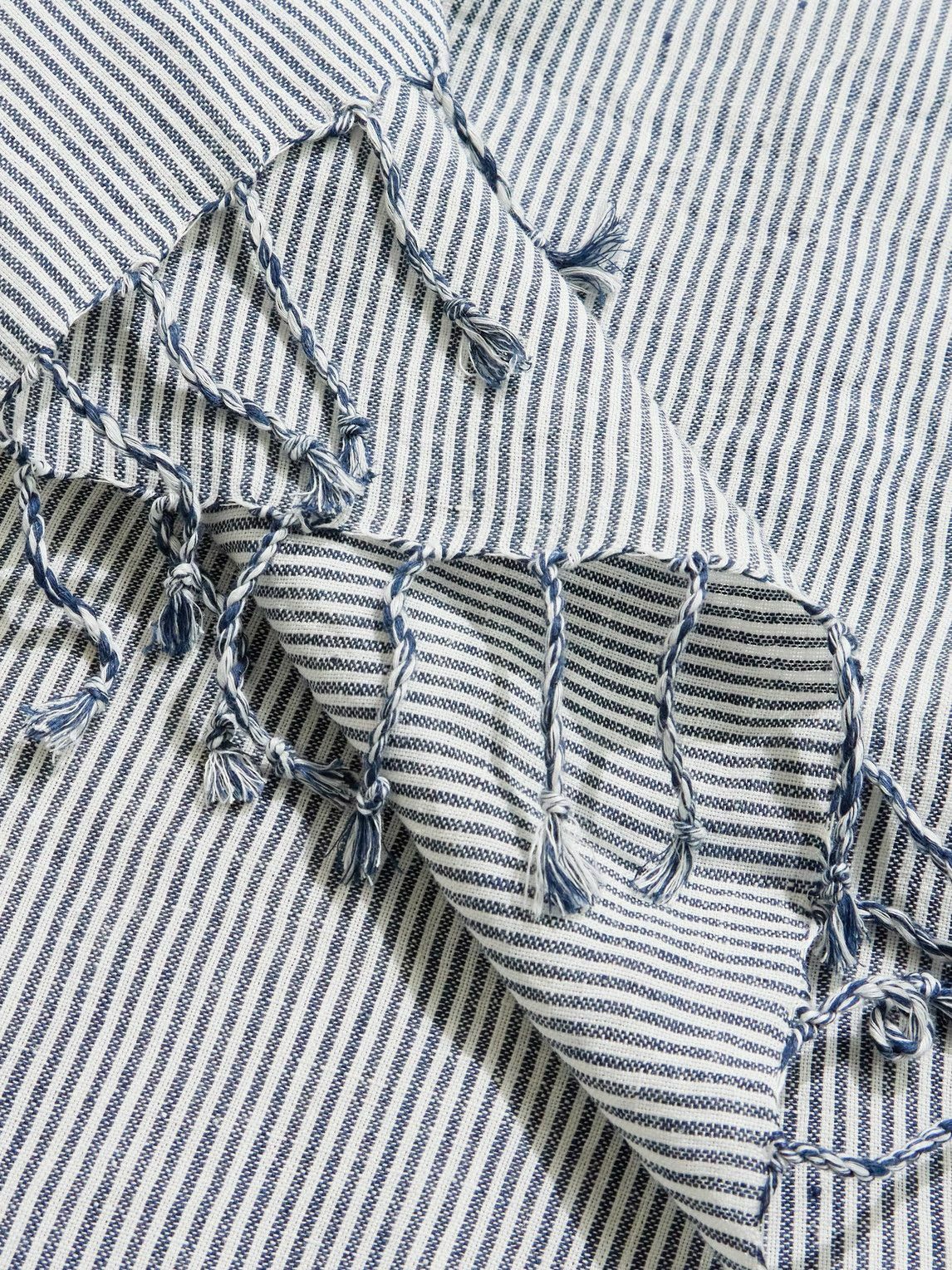 Brunello Cucinelli - Fringed Striped Linen Beach Towel