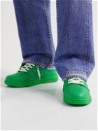 Off-White - Out of Office Leather Sneakers - Green