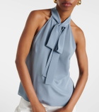 Nili Lotan Zelie halterneck silk top
