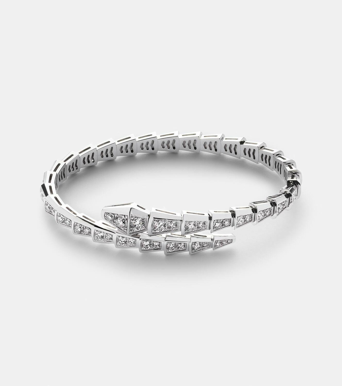Bvlgari Serpenti Viper 18kt white gold bracelet with diamonds