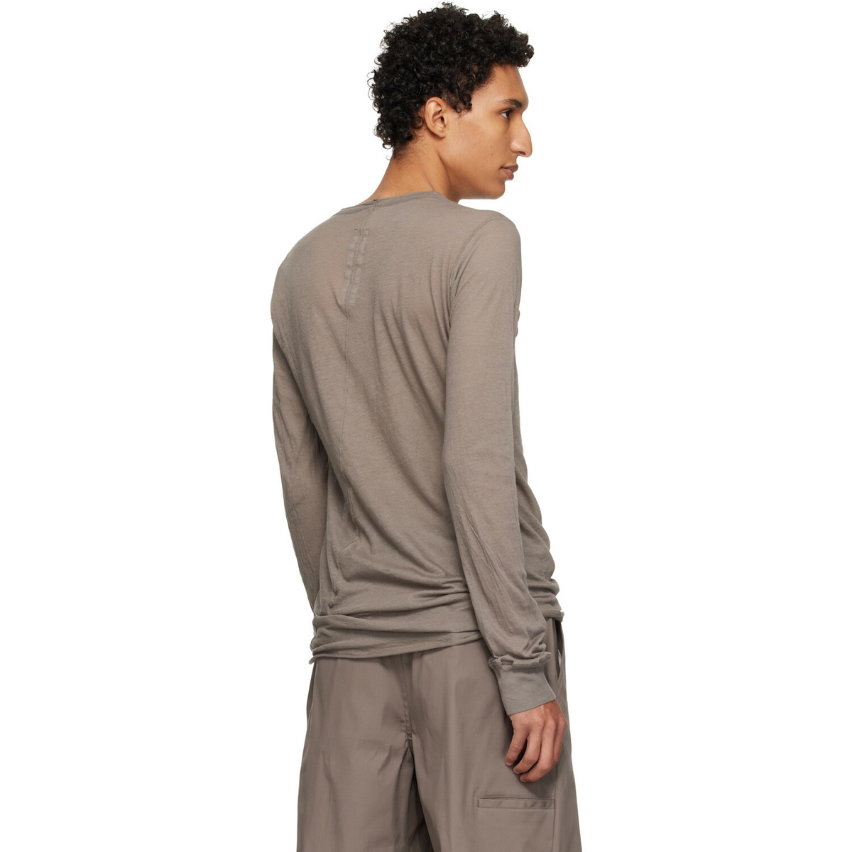 Rick Owens Gray Tower Basic LS T-shirt