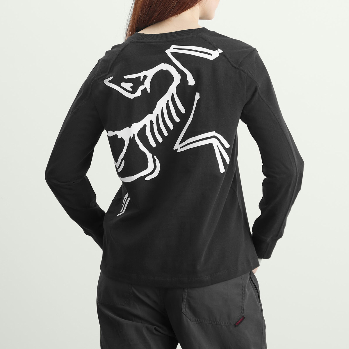 Arc'teryx Women's Kragg Cotton Bird Crew LS W in Black/White