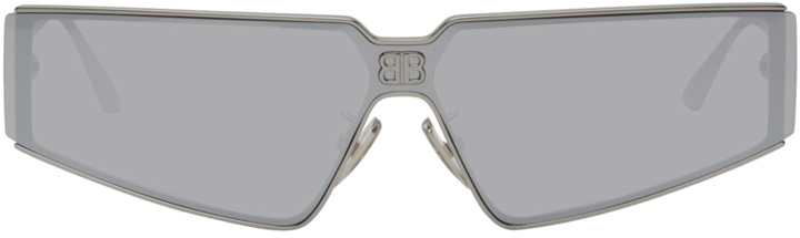 Photo: Balenciaga Silver Shield 2.0 Sunglasses