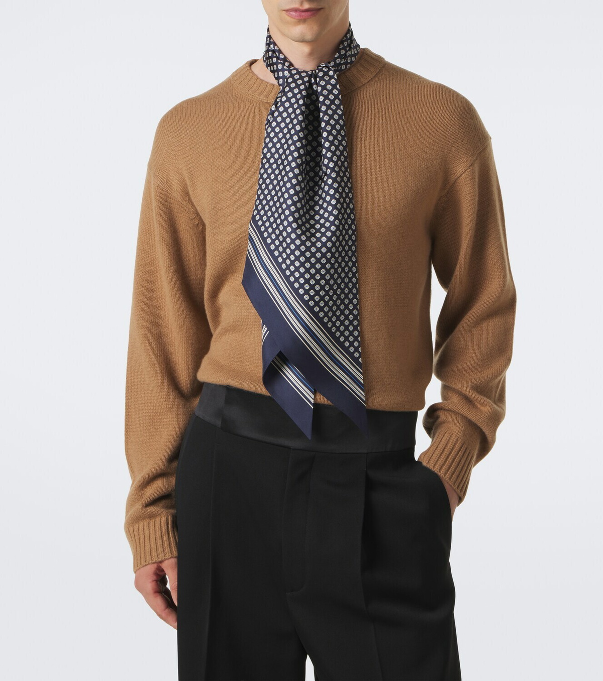 Saint Laurent Silk jacquard scarf