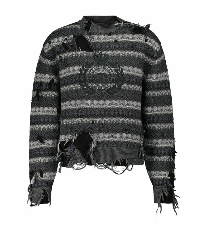 Photo: Balenciaga - Destroyed crewneck sweater