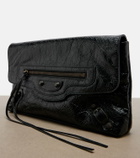Balenciaga Le City leather clutch