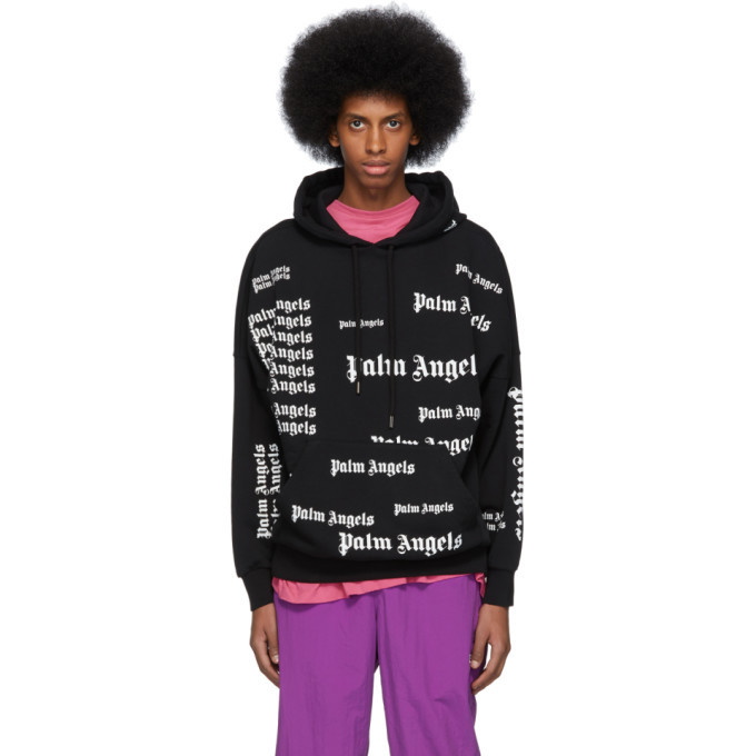 Photo: Palm Angels Black Ultra Logo Over Hoodie