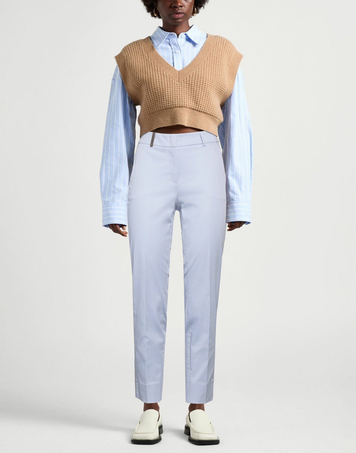 Peserico Womens Pants Sky in Blue