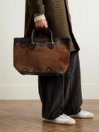 BODE - Leather-Trimmed Suede Tote Bag