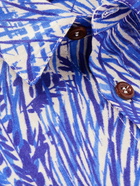 Loro Piana Kids - Printed Linen Shirt - Blue