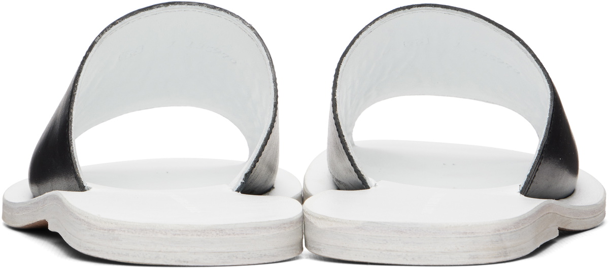 Rier Black & White Leather Sandals